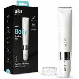 Braun Recortadora Corporal Body BS1000 Blanco/Cromado