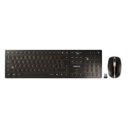 Cherry DW 9100 SLIM RF Wireless + Bluetooth QWERTY Español Negro