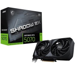 Tarjeta Gráfica MSI RTX 5070 12G SHADOW 2X OC 12GB GDDR6 doble disipador Ray Tracing DLSS
