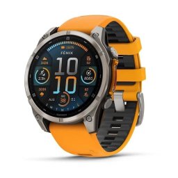GARMIN Fenix 8 GPS WiFi 47mm AMOLED Sapphire Titanio Naranja Unisex Resistencia Agua 10ATM