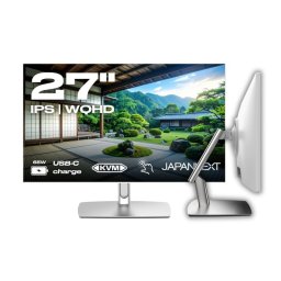 Monitor JAPANNEXT JN-IPS27WQHDR-C65W-FLD-T 27" Wide Quad HD 75Hz IPS Táctil HDR10 Blanco Altura Ajustable