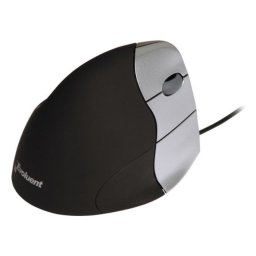 Ratón Evoluent VM3R USB 2600 DPI Negro Plata Diseño Vertical 5 Botones