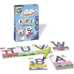 Kit de caligrafía Ravensburger J'écris L'alphabet 4+ años 26 tarjetas rotulador borrable