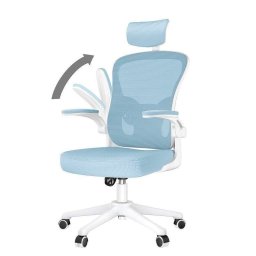Silla Oficina Ergonómica Naspaluro Reposacabezas Soporte Lumbar Azul