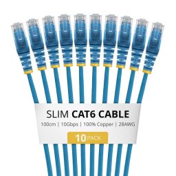 Cable de red StarTech Cat6 U/UTP Azul 10-Pack 1 m