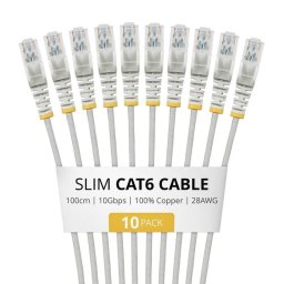 Cable de red StarTech Cat6 UTP Slim 1 m pack de 10