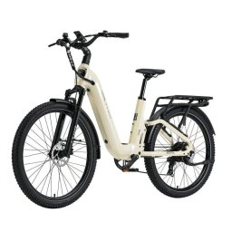 Bicicleta Eléctrica Urbana TTGO E-SUVO 250W 48V 15Ah 27.5" Beige