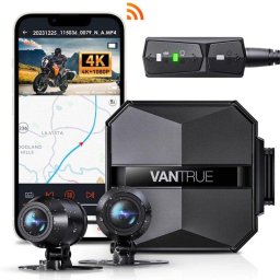 Dashcam para moto Vantrue F1 4K+1080P WiFi 5GHz GPS IP67