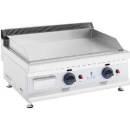 Royal Catering Plancha fry top doble de gas - 60 x 40 cm - Lisa - 2 x 3.100 W - Gas natural - 20 mbar 10011919