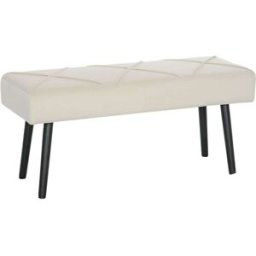 Homcom Banco de cama 100x36x45 cm crema