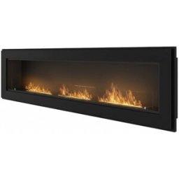 SOLOLED Simplefire chimenea bioetanol de pared negra 180 cm con cristal