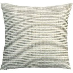MX HOME Cojín - Blanco con rayas beige