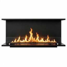 Chimenea de bioetanol divina fire de tres lados 120 x 50 cm