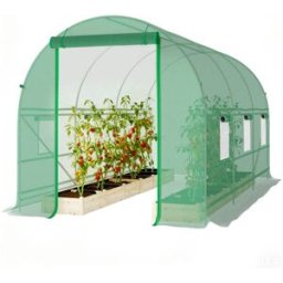 Maison Chic Túnel de jardín de metal pe verde 400x200x200 cm