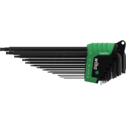 WIHA 43847 - Juego de llave de pin en soporte ErgoStar, 14 piezas
