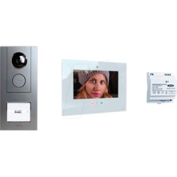 M-E ME VD ALU 6109AW - Juego de intercomunicador de puerta con vídeo, antracita