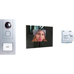 M-E ME VD ALU 6109SS - Juego de intercomunicador de puerta con vídeo, plateado