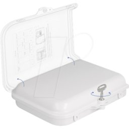 DELOCK 87902 - Fibra óptica, distribuidor de pared, IP65, 8 puertos, bla
