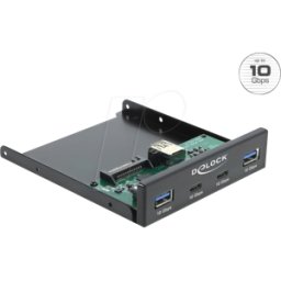 DELOCK 64369 - Panel frontal 3.5" USB 10 Gbps 2 x USB Type-C™ + 2 x USB Tipo-A