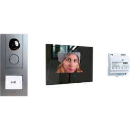 M-E ME VD ALU 6109AS - Juego de intercomunicador de puerta con vídeo, antracita