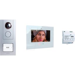 M-E ME VD ALU 6109SW - Juego de intercomunicador de puerta con vídeo, plateado