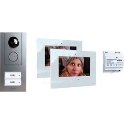 M-E ME VD ALU 6209AW - Juego de intercomunicador de puerta con vídeo, antracita