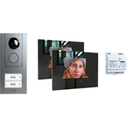 M-E ME VD ALU 6209AS - Juego de intercomunicador de puerta con vídeo, antracita
