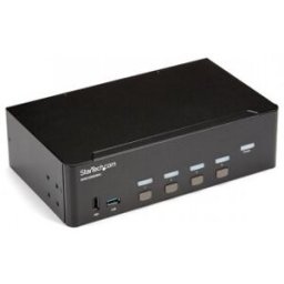 StarTech.com Switch Conmutador KVM de 4 Puertos HDMI - 4K de 30Hz - de Pantalla Doble, 4K Ultra HD,