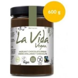 La vida vegan crema de chocolate y avellana 600gr. bio vegan