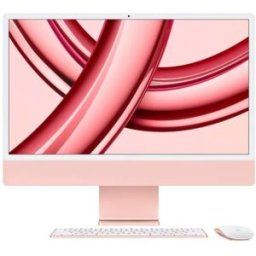 Apple iMac A2438 24" + Teclado Inglés (UK) y Ratón, M1 8 Cores, 16GB RAM, SSD 512GB, 4,5K, Rosa, A+