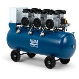 HBM compresor de aire sin aceite, 150 litros, 8 bar, 6 CV, 400V
