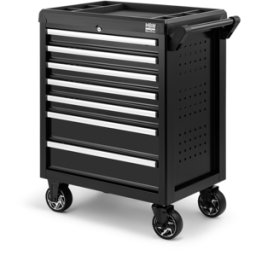 HBM carro de herramientas completo, 154 piezas, negro