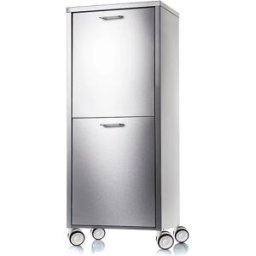 Hierro Cesto de ropa con ruedas, 2 compartimentos - Acero inoxidable - 96*40*27 cm - TANGO