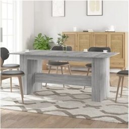 vidaxl Mesa de comedor madera de ingeniería Sonoma gris 180x90x76 cm