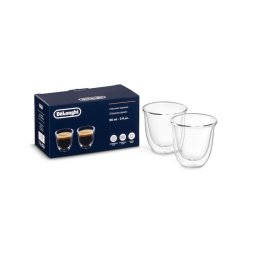 De'Longhi Vasos de espresso de doble pared, 90 ml, pack de 2 DLSC310