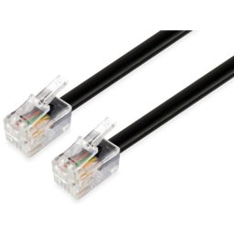 Equip 105102 Cable Telefónico RJ11 AWG28 Macho-Macho 3m Negro