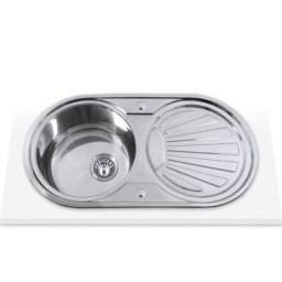 Fregadero Edesa K2 SE 84 1C1E Reversible Lavabo sobre-encimera 840x440 mm
