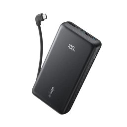Power Bank Anker 20.000 mAh, 22.5W, 1 USB-C, 1 Cable retráctil USB-C, 1 USB-A Negro