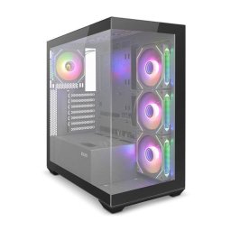 Caja PC Zolyd Rivexa Black ARGB Espejo Infinito ATX