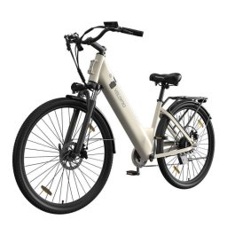 Bicicleta Eléctrica Urbana Pixar C1 Blanca 250W 120 km