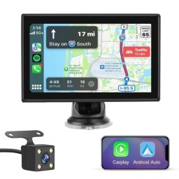 Autorradio JUNSUN 7" con CarPlay, Android Auto y Cámara