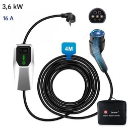 Cargador Portátil para Vehículos Eléctricos JUNSUN 3,5 kW Tipo 2 5 metros