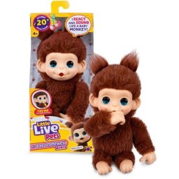 Peluche interactivo Little Live Pets Chikki Cherry mono bebé marrón