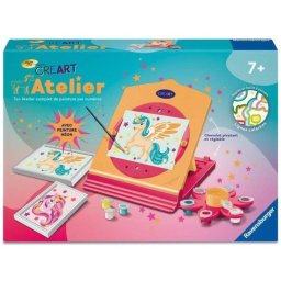 Kit pintar por números Ravensburger CreArt Atelier Unicornio Neón Recargable