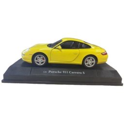 Modelo Die-cast Cararama Porsche 911 Carrera S Coupé Amarillo 1:24