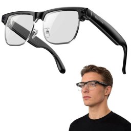 Blackview BV200 Gafas inteligentes Cámara IA integrada Bluetooth Llamadas Traducción Negras