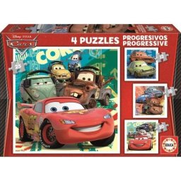 Puzzle Educa Cars Disney·Pixar 4 Rompecabezas Progresivos