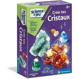 Kit de Ciencia Clementoni Create Your Crystals para Cultivar Cristales 8+