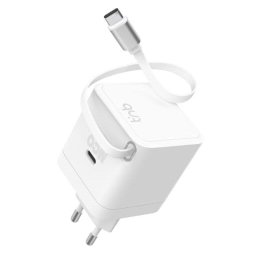 Cargador GaN TnB 65 W con 2 USB-C y USB-A Blanco