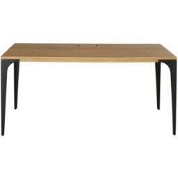 Maisons du Monde Escritorio de mango macizo y acero de 160 cm con 3 cajones
